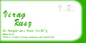 virag rusz business card